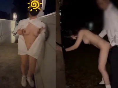 Doggy cô em thích chơi outside khiến em dâm dục cái cô bé thắt lại